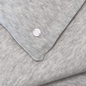 Wrinkle-Free Warm and Cozy <strong>Grey</strong> Colored Spun Yarn 100% Cotton Knitted with Deep Pocket <strong>Duvet</strong> <strong>Cover</strong> Fitted Sheet Set - Product Image 5