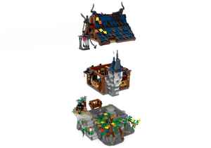 033011 Serie Medieval Castillo de Mago, Casa de Campo, Simulación, Bloques de Construcción de Plástico, Juguete de Ensamblaje Creativo para Mayores de 14 Años - Product Image 2