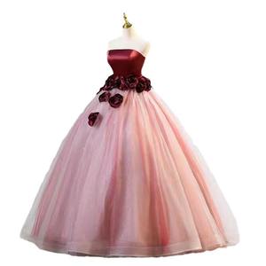 <span class=keywords><strong>Robe</strong></span> de mariée de soirée à une épaule, style princesse, avec fleurs, pour fiançailles, taille haute, longue traîne, confortable, pour l'hiver, style féerique - Product Image 5