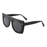 2024 nouveau Style de mode Vintage acétate de cellulose lunettes marque cercle noir nuances hommes pas cher lunettes de soleil