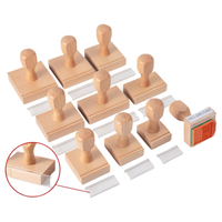 Sello de Goma Cuadrado/Rectangular de Madera con Almohadilla de Tinta para DIY, Cuadernos, Oficina, Negocios, Abogados
