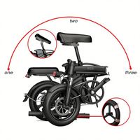 240w Brushless Motor14 Pouces 12ah/48v Batterie Au Lithium Vélo Électrique Pliant Ville E-bike pour Adulte
