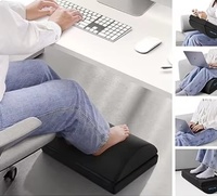 Repose-pieds confortable avec 2 hauteurs réglables pour tabouret de voiture avec housse lavable Repose-pieds sous le bureau au travail-Polyvalent