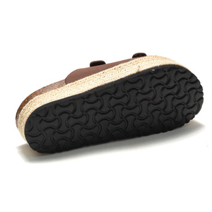 Playa con punta abierta de verano para mujer, zapatillas con doble hebilla, nueva tendencia de moda, <span class=keywords><strong>plataforma</strong></span> de corcho, diseño esmerilado trenzado acolchado - Product Image 4