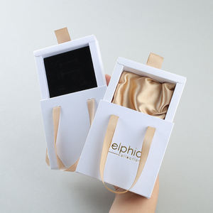 Custom Sliding Drawers <b>Paper</b> Luxury Jewelry Packaging Slider <b>Paper</b> Gift Box with Handle for Necklace Jewelry Package - Product Image 4