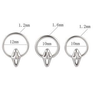 Evorte Stainless Steel Trendy <strong>Nose</strong> <strong>Ring</strong> &amp; Lip Ear Piercing Hoop Clip Earrings Body Jewelry <strong>for</strong> <strong>Women</strong> &amp; Men Party Occasion - Product Image 2