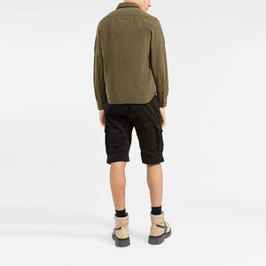 Nuova <span class=keywords><strong>Giacca</strong></span> da Lavoro da Uomo con Tasca sul Petto, Orlo Curvo, 100% Cotone, <span class=keywords><strong>Verde</strong></span>, con Doppia Cerniera - Product Image 4