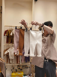 Ensemble de vêtements pour bébé, vêtements pour enfant, automne-hiver, coton côtelé uni, manches longues et pantalon, ensembles de vêtements pour bébé - Product Image 6