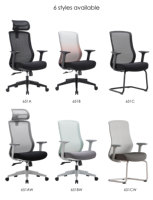 Chaise de bureau exécutive ergonomique moderne en maille intégrale BOKE, avec appui-tête réglable, dossier haut, 3 vérins à gaz et fonction d'inclinaison verrouillable - Vente en gros usine