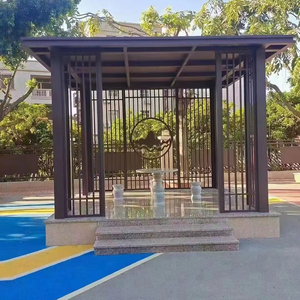 Pergola de jardin en aluminium imperméable, abri de voiture, pergola isolée, panneaux sandwich en aluminium double couche, panneaux en PU PVC, pavillon - Product Image 4
