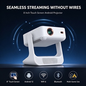 Proyector con Pantalla Táctil Android 12, Proyector de 8 Pulgadas con Pantalla Táctil, WIFI 6, Portátil e Inteligente para Cine en Casa, Logotipo Personalizado - Product Image 1