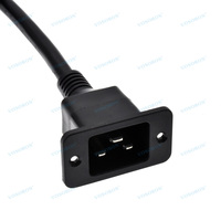 Cordon d'alimentation à montage sur panneau C19 à C20, câble d'extension d'alimentation IEC 320 C19 femelle à C20 mâle pour PDU UPS SJT 14AWG ( 3*2.08mm)