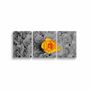 Yellow Rose <b>Canvas</b> Print: Elegant Floral <b>Wall</b> Art for Home Decor,SET OF 3 <b>CANVAS</b> - Product Image 2
