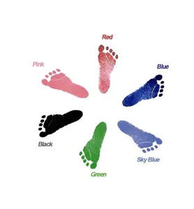 Safe Non-toxic Baby Footprints Handprint No Touch Skin Inkless Ink Pads Kits