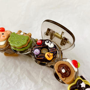 Clip de garra de pelo de elefante y tiburón de <span class=keywords><strong>sol</strong></span> de cara AB Popular Clip de cola de caballo de plástico de resina de dibujos animados para niñas - Product Image 4