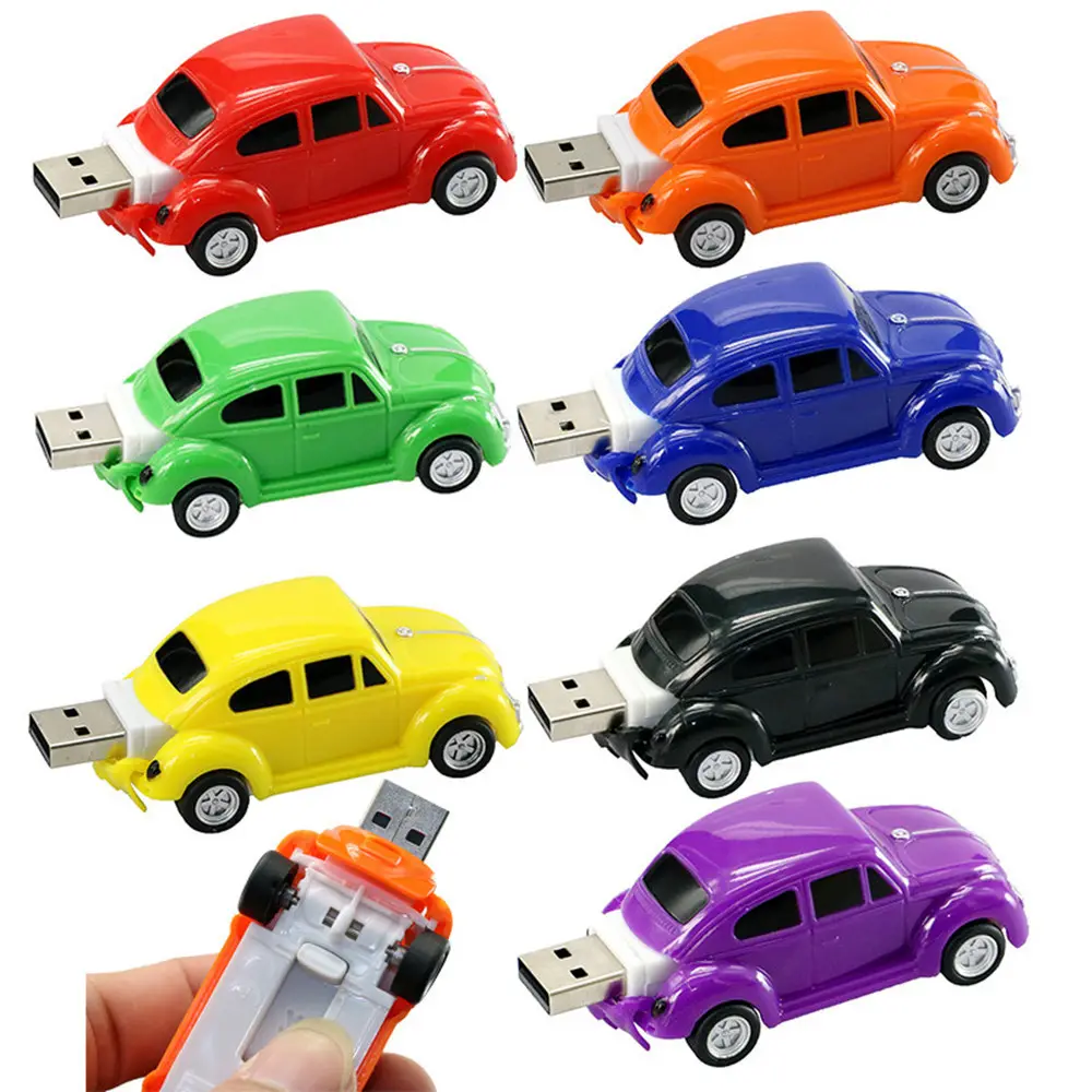 Hadiah Promosi Jumlah Besar Mobil Plastik Murah Usb Flash Drive Bentuk Mobil Mini Logo Kustom 128Gb Pendrive