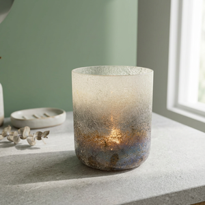 Porte-bougie en verre givré, pot à bougie décoratif, support à bougie pour la décoration de la maison, les mariages et les fêtes - Product Image 3