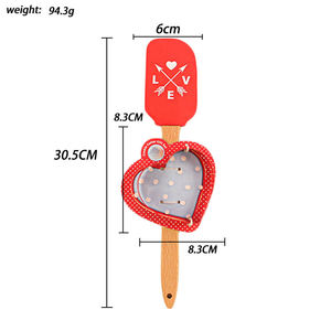 Ensemble d'applicateurs éponge et de découpoirs à biscuits rectangulaires 2-en-1 écologiques en silicone GC - Product Image 4