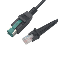 Cable de Escáner USB de 12 V a RJ50 10P10C Personalizado para Impresoras IBM y Máquinas POS
