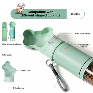 Bottiglia d'Acqua per Cani 2 in 1 con Logo Personalizzato, 14oz/19oz, in Acciaio Inox con Isolamento Sottovuoto, Ciotola per Cibo per Animali Domestici - Product Image 4