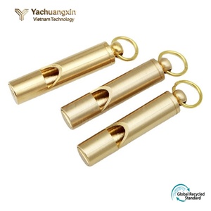 High Quality Brass & Copper Bamboo Knot Survival Whistle for Outdoor Tour Use-Retro Referee Design - Product Image 6