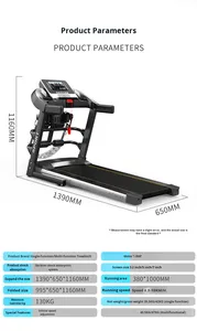 Caminadora Eléctrica Plegable <span class=keywords><strong>con</strong></span> Pantalla LED Silenciosa para el Hogar <span class=keywords><strong>con</strong></span> Motor de 1.0-2.0HP - Máquina de Ejercicio Cardiovascular Pequeña para el Hogar - Product Image 6