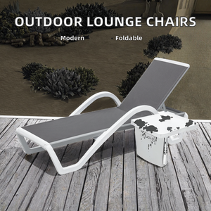 Chaises et tables de salon d'extérieur modernes, pliables, durables, en aluminium, directement de l'usine, pour piscines et loisirs - Product Image 2