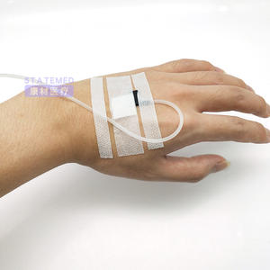 แผ่นปิดแผลทางการแพทย์แบบมีกาวในตัว สีขาว ปลอดเชื้อ ระบายอากาศได้ ไม่ก่อให้เกิดอาการแพ้ สำหรับยึดเข็มฉีดยาแบบหยดทางหลอดเลือดดำ 200 ชิ้น - Product Image 1