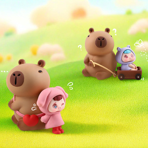 Adorable Frozen Animal Theme Resin Capybara Baby Ornament Cute Full <strong>Set</strong> Birthday Gift <strong>Children</strong> 12+ CX 1/12 Scale <strong>Car</strong> Decor - Product Image 3