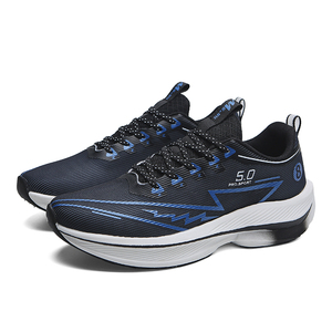 Chaussures de sport décontractées grande taille, tendance, blanches et bleues, légères, confortables et respirantes, pour la course et la marche, avec doublure en maille - Product Image 3
