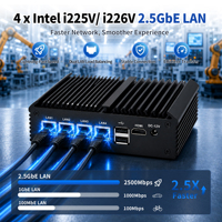 Mini PC Firewall CWWK J4125 con 4 puertos LAN i226-V de 2.5GbE, 2 puertos RS232 COM, AES-NI, OPNsense, sin ventilador, industrial, integrado.