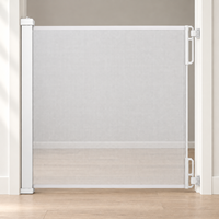 Barrière de sécurité rétractable pour bébé, barrière en maille, 33 pouces de hauteur, s'étend jusqu'à 55 pouces de large pour les escaliers, les portes, les enfants et les animaux domestiques
