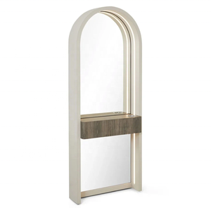 Manufacturer Arched Design Barber Hair One-sided Modeling <b>Mirror</b> Beauty Station Equipment LED Makeup Salon <b>Mirror</b> Workstation - Product Image 6