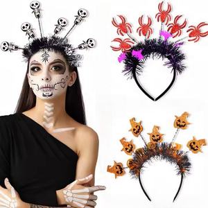 Interesante Halloween Bat Pumpkin Skull Head Band Diseño peludo para productos de Halloween Bandas para el <span class=keywords><strong>cabello</strong></span> para niños - Product Image 1