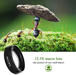 Objectif <span class=keywords><strong>macro</strong></span> grand angle 0,45X, 15X HD, sans distorsion, matériau acrylique, compatibilité universelle, caméra externe pour téléphone portable - Product Image 4