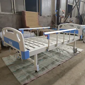 Equipamento de móveis hospitalares da China, aço para cuidados de saúde, 2 manivelas, camas hospitalares manuais, duas funções, preço de cama médica para idosos