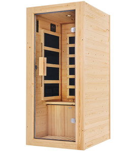 Sauna a Infrarossi Compatta Personalizzata per 1 Persona, Basse Emissioni EMF, 110V, Legno di Abete, per Casa e Appartamenti - Product Image 6