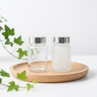 Bouteilles en verre transparent de 100 ml, 120 ml, 150 ml, 200 ml avec bouchon à vis doré, vente en gros pour compléments alimentaires et bonbons gélifiés