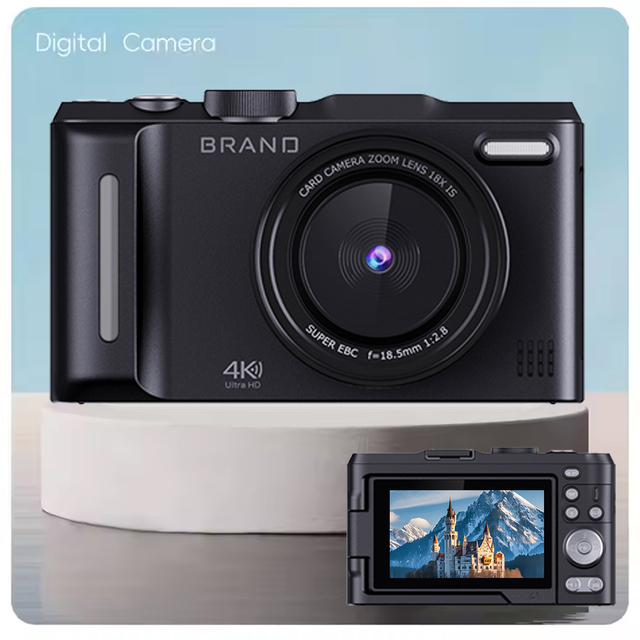 Shenzhen Source Factory 8MP Compact Digital Photography Camera with 18x Digital Zoom Lens 2000mAh Battery 4K Capture Feature