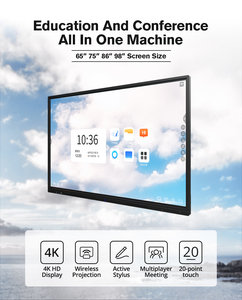 4K 3840x2160 riunione Touch Screen a infrarossi attivo Smart Board lavagna elettronica interattiva bianco 65 75 86 pollici Pono Video 86 pollici - Product Image 5