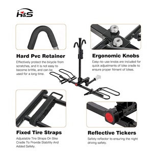 Support d'attelage de vélo en acier plié de 2 pouces, support d'attelage Offre Spéciale de haute qualité, support de vélo de voiture, matériau en acier - Product Image 4