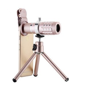 Lente de cámara de teléfono para <span class=keywords><strong>iPhone</strong></span> y Android, Zoom <span class=keywords><strong>12X</strong></span>, lente de teléfono móvil con trípode y Clip para la mayoría de los teléfonos inteligentes - Product Image 3