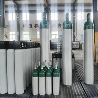 Tanque de CO2 de Aluminio de Grado Alimenticio DOT 3AL para Bebidas y Acuarios, Botella Generadora de CO2 de 1L, 5lb, 10lb, 20lb, 50lb