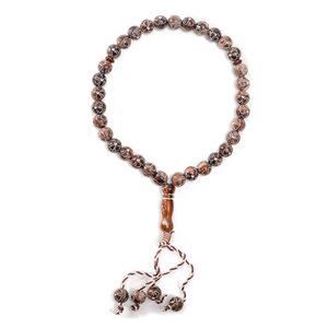 Nouvelles perles de prière islamiques musulmanes en résine incrustée de Moos, design 33, 10 mm - Product Image 1