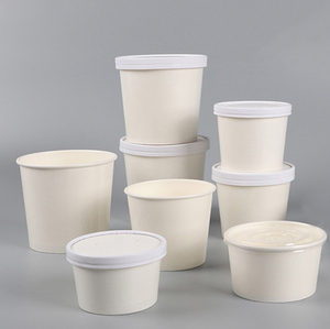 Dùng một lần in Ice Cream Kraft lấy đi container thực phẩm Ice Cream container với nắp - Product Image 2