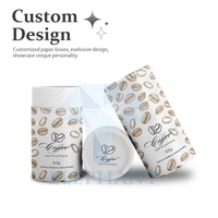 Emballage personnalisé en tube de papier composite biodégradable pour pop-corn, noix, thé, boîte en carton de qualité alimentaire, boîte en papier pour grains de café