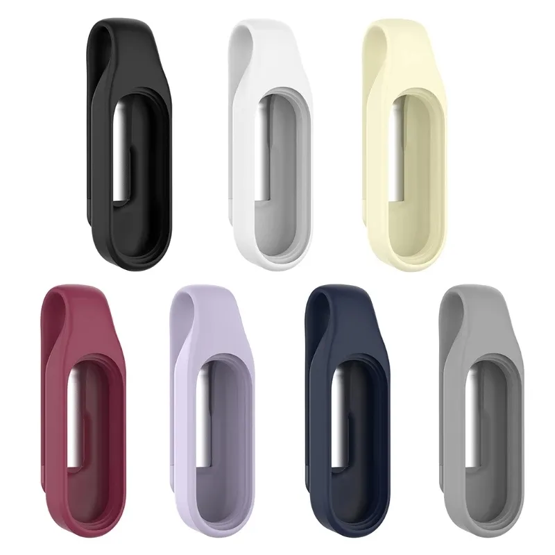 Smart Watch Replacement Buckle Universal Steel Clips For Xiaomi Mi Band 7 6 5 4 NFC Amazfit Band5 Silicone Clip Protection Case