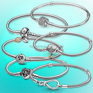 ลูกปัด925แท้สีเงินสเตอร์ลิงสีฟ้ามหาสมุทรเหมาะสำหรับสร้อยข้อมือลูกปัดของขวัญเครื่องประดับแสนโรแมนติก - Product Image 4