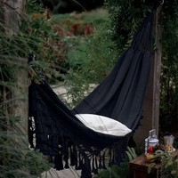 Hamac suspendu confortable en toile épaisse pour le camping de voyage de jardin avec des sangles d'arbre et des sacs suspendus pour la randonnée