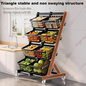 Kệ trưng bày rau củ quả siêu thị, quầy bán đồ ăn nhẹ/kẹo/bánh quy ảnh, kệ trưng bày cửa hàng tiện lợi có giỏ - Product Image 6